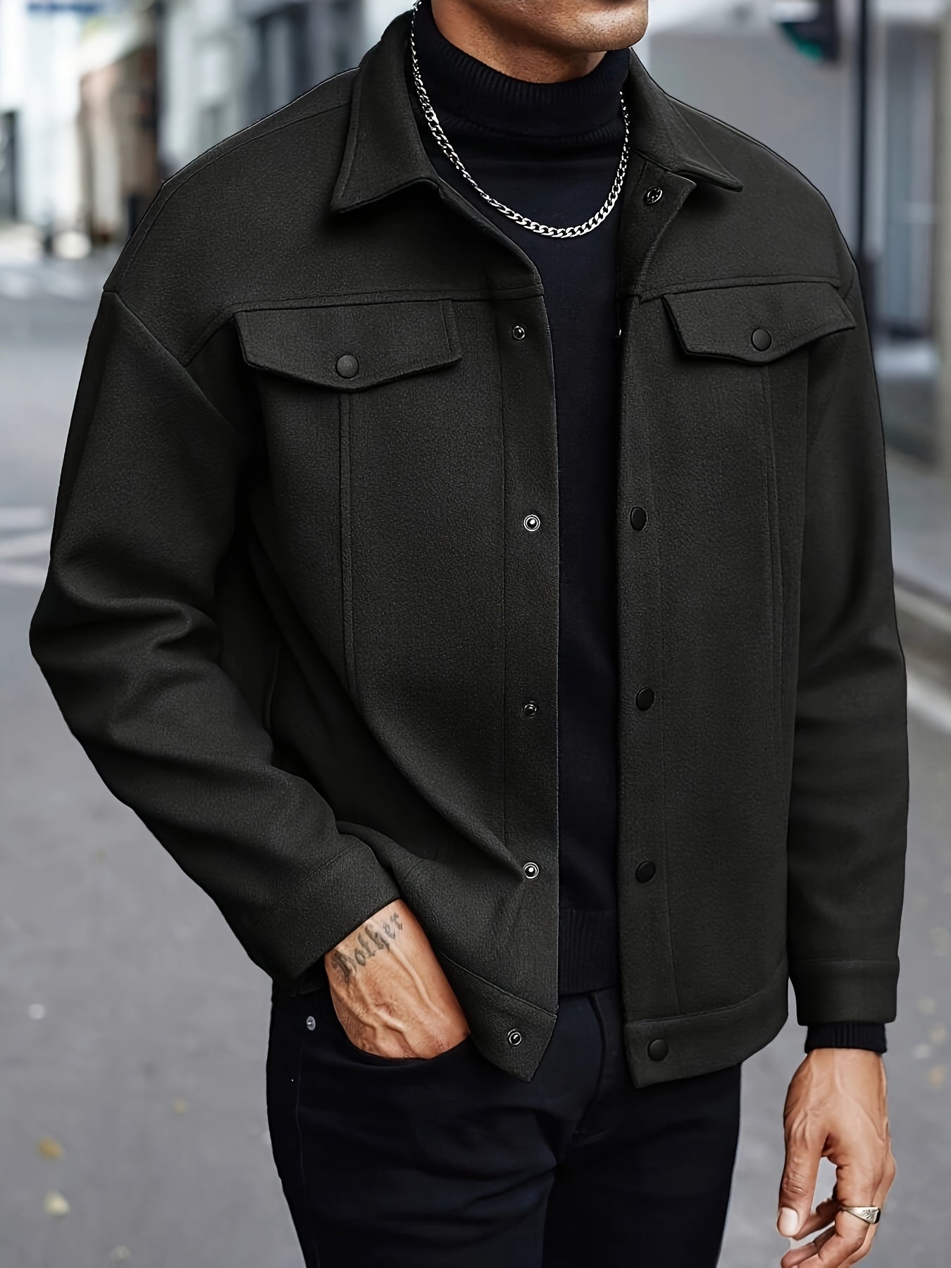 Veste Matière Stretch Pour Homme