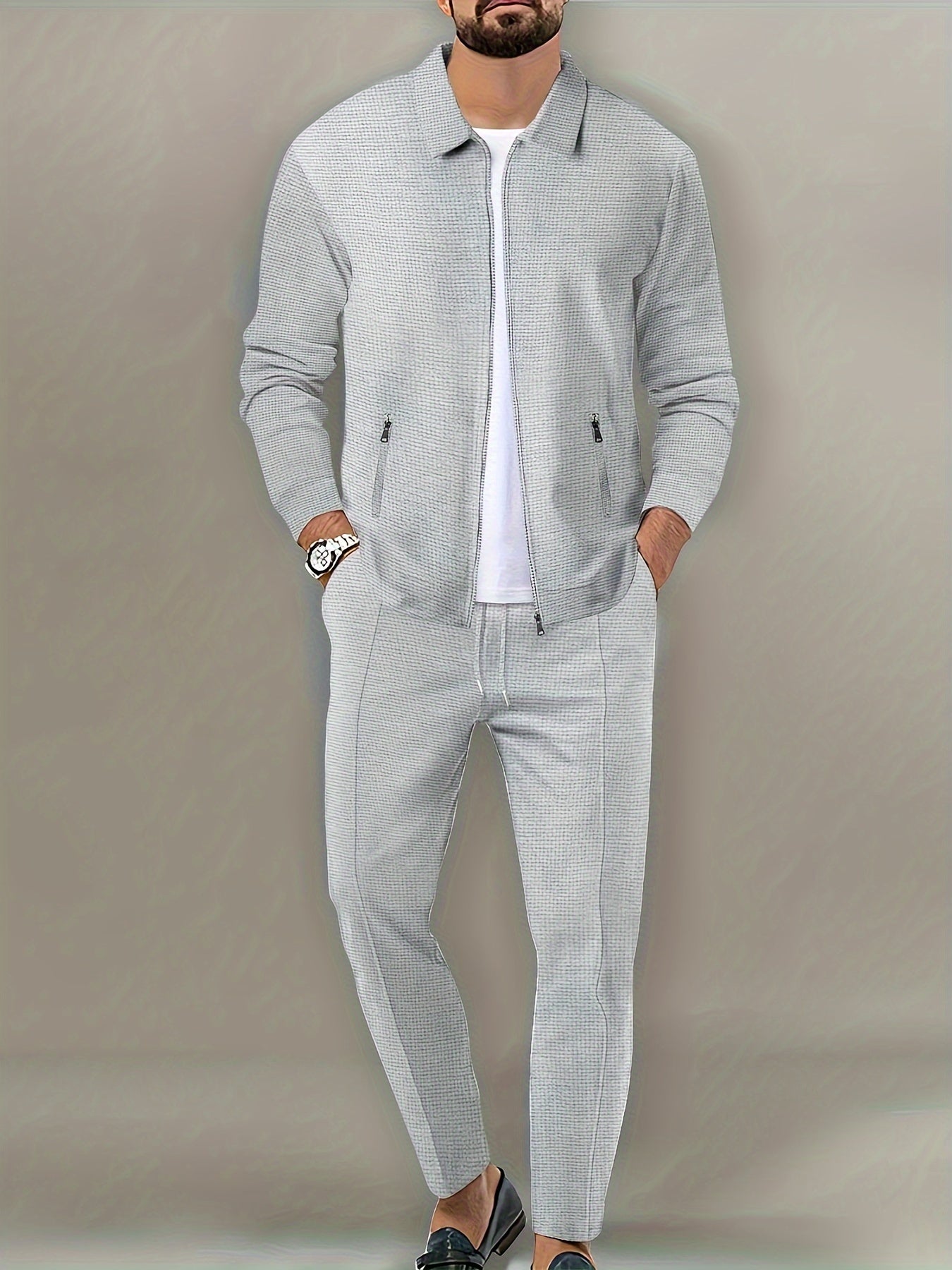 Costume 2 Pièces Maille Douce Pour Homme