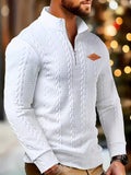 Pull Maille Douce Demi-Zip Pour Homme