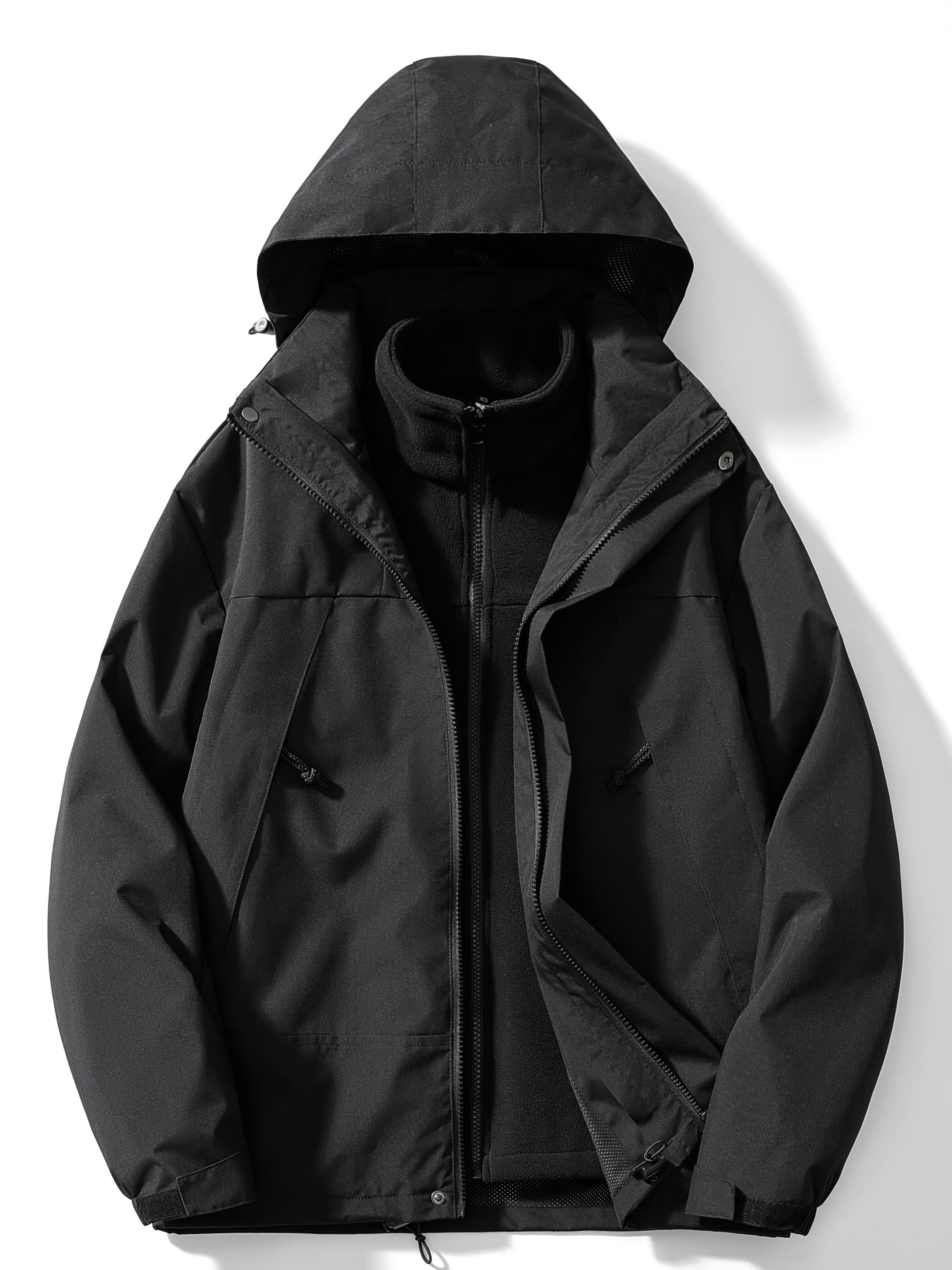 Veste Doublure Amovible À Capuche Superposable Pour Homme