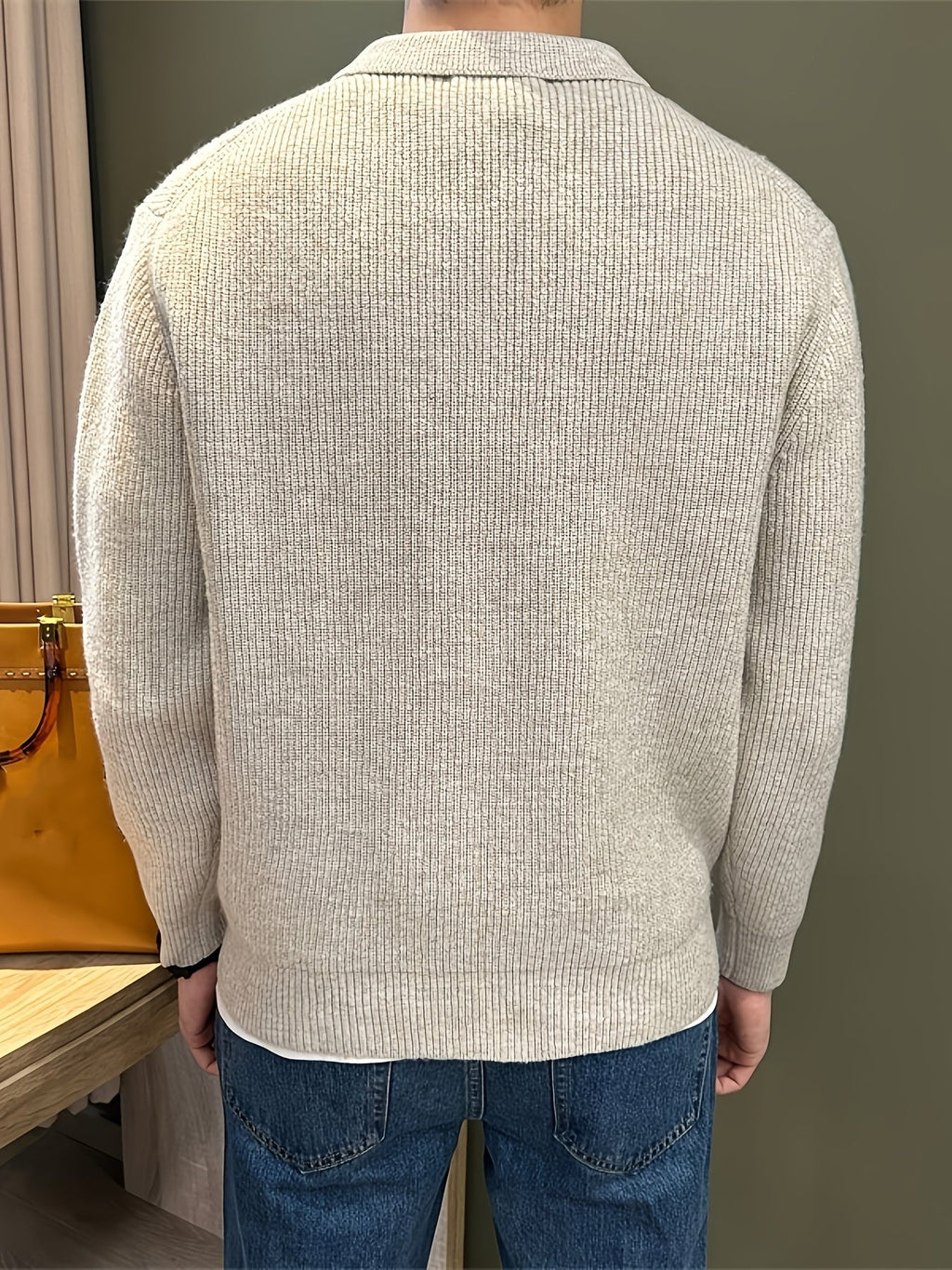Homme Polo Maille Côtelée