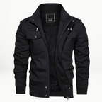 Veste Poches Multiples Matelassée Bords Côtelés Col Montant Pour Homme