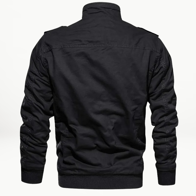 Veste Poches Multiples Matelassée Bords Côtelés Col Montant Pour Homme