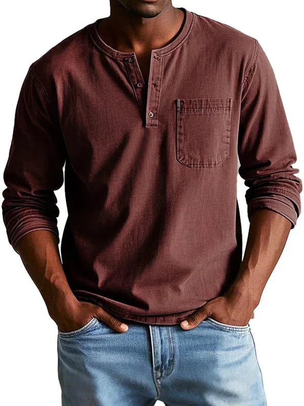 T-Shirt Col Tunisien Pour Homme