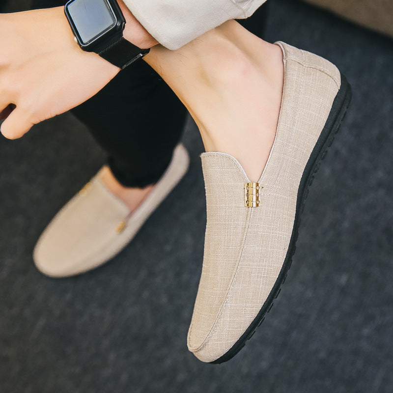 Mocassins Dessus Toile Pour Homme