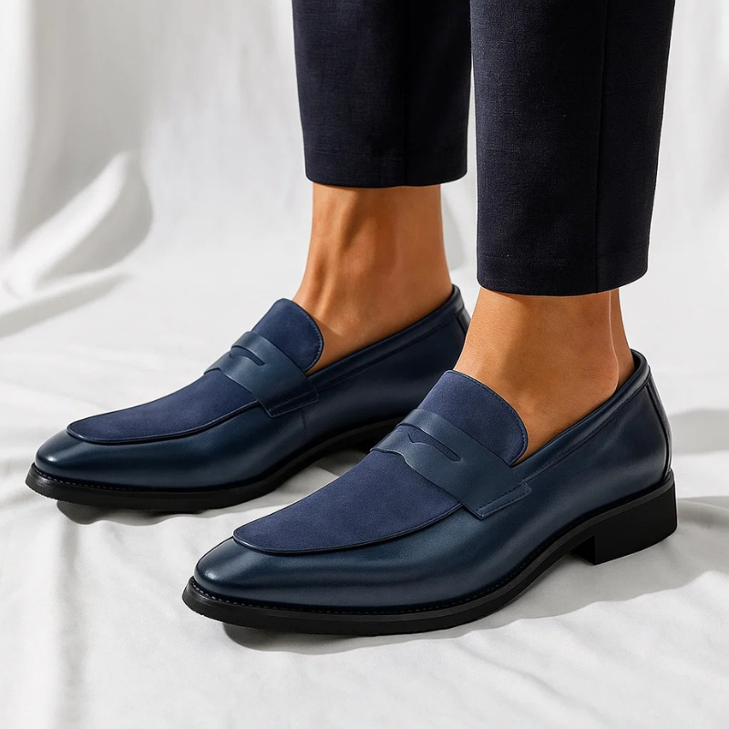 Mocassins Aspect Daim Semelle Caoutchouc Pour Homme