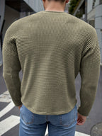 Pull Fin Matière Stretch Pour Homme