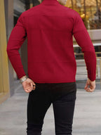 Pull Matière Stretch Coupe Droite Pour Homme