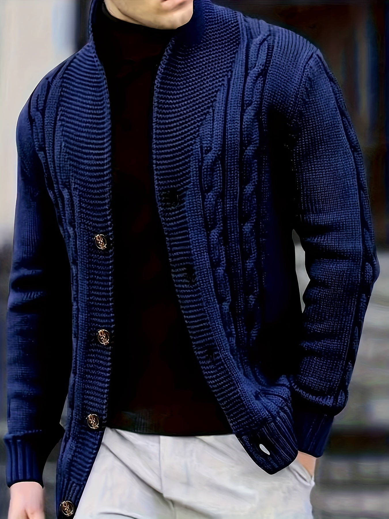 Pull Maille Côtelée Coupe Droite Pour Homme