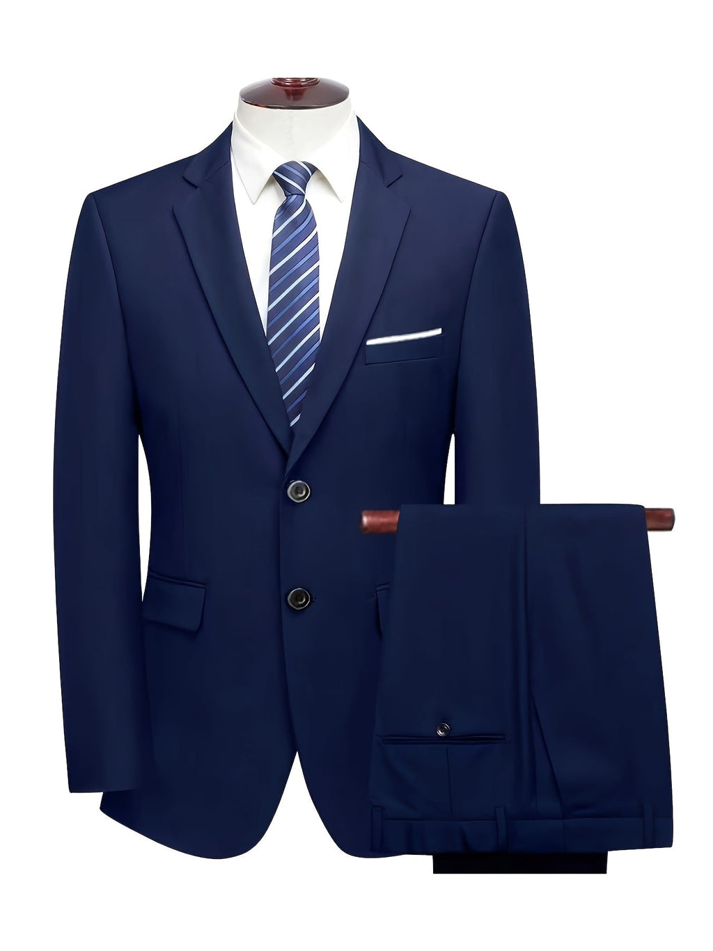 Costume 2 Pièces Matière Stretch Col Cranté Pour Homme