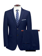 Costume 2 Pièces Matière Stretch Col Cranté Pour Homme