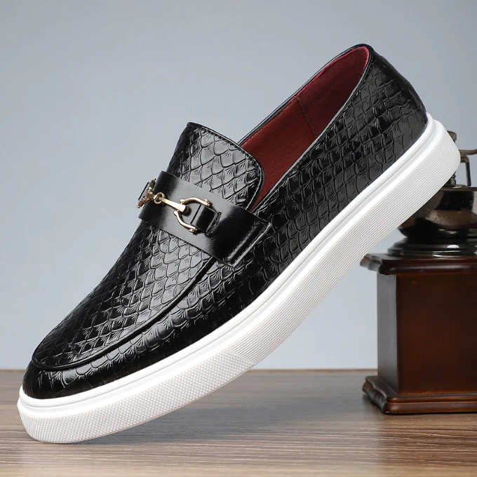 Mocassins Doublé Matière Texturée Pour Homme