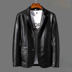 Veste Aspect Cuir Coupe Structurée Pour Homme