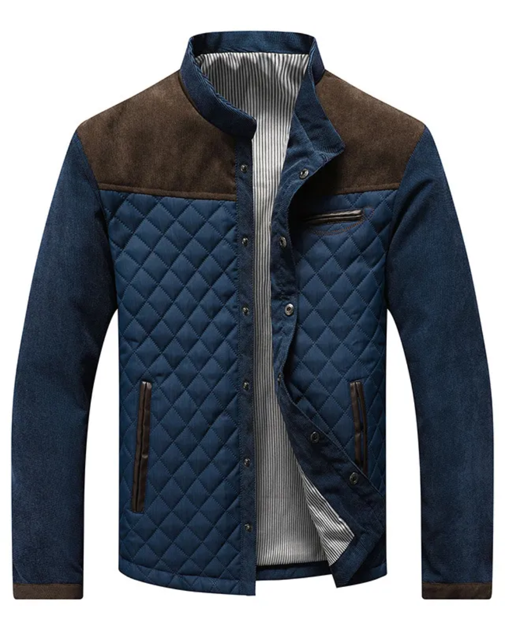 Veste Matelassé Col Montant Pour Homme