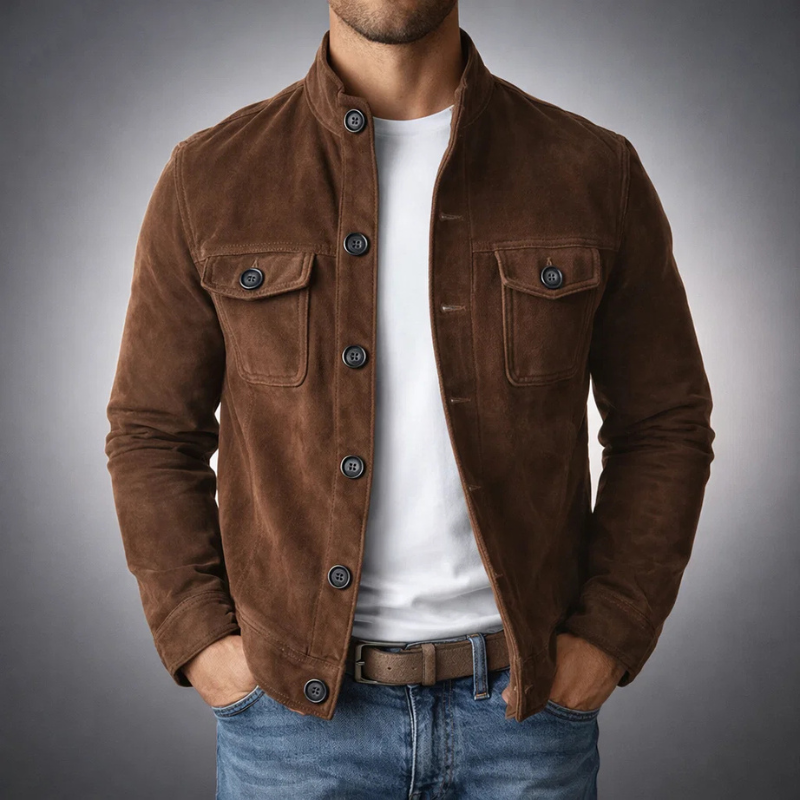 Veste Doublé Fermeture Boutonnée Pour Homme