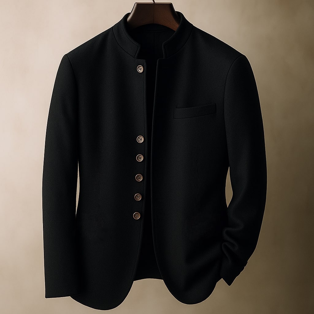 Veste Aspect Lainage Doublé Pour Homme