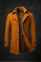 Homme Manteau Laine Matelassé