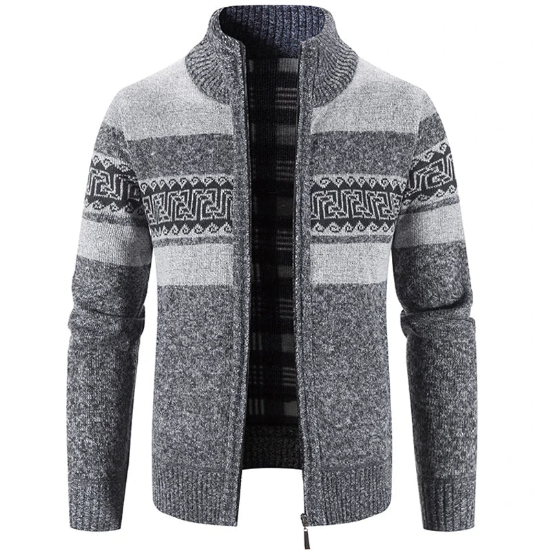 Homme Veste Maille Zippée