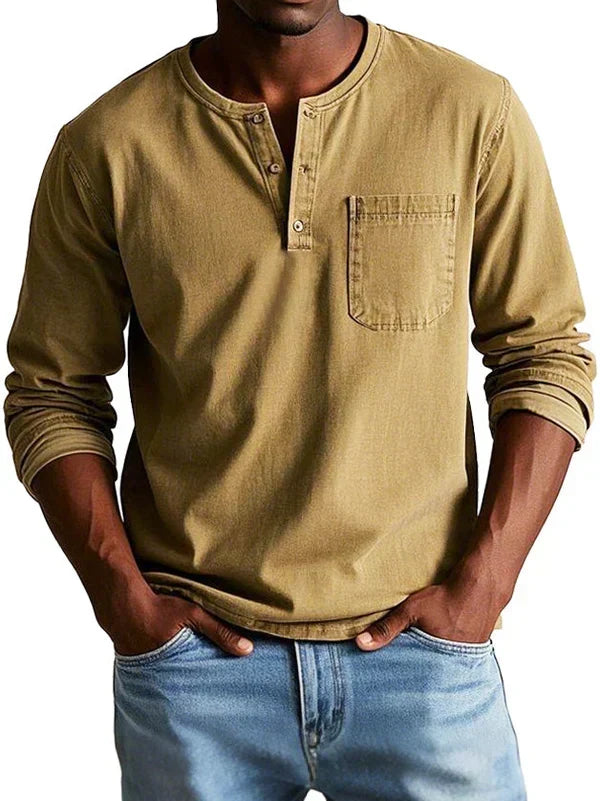 T-Shirt Col Tunisien Pour Homme