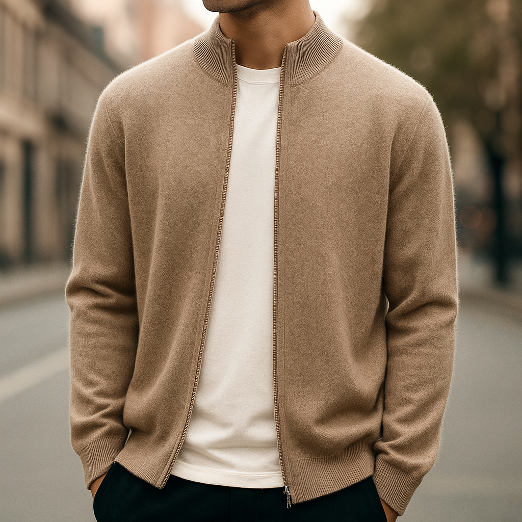 Homme Cardigan Maille Zippé