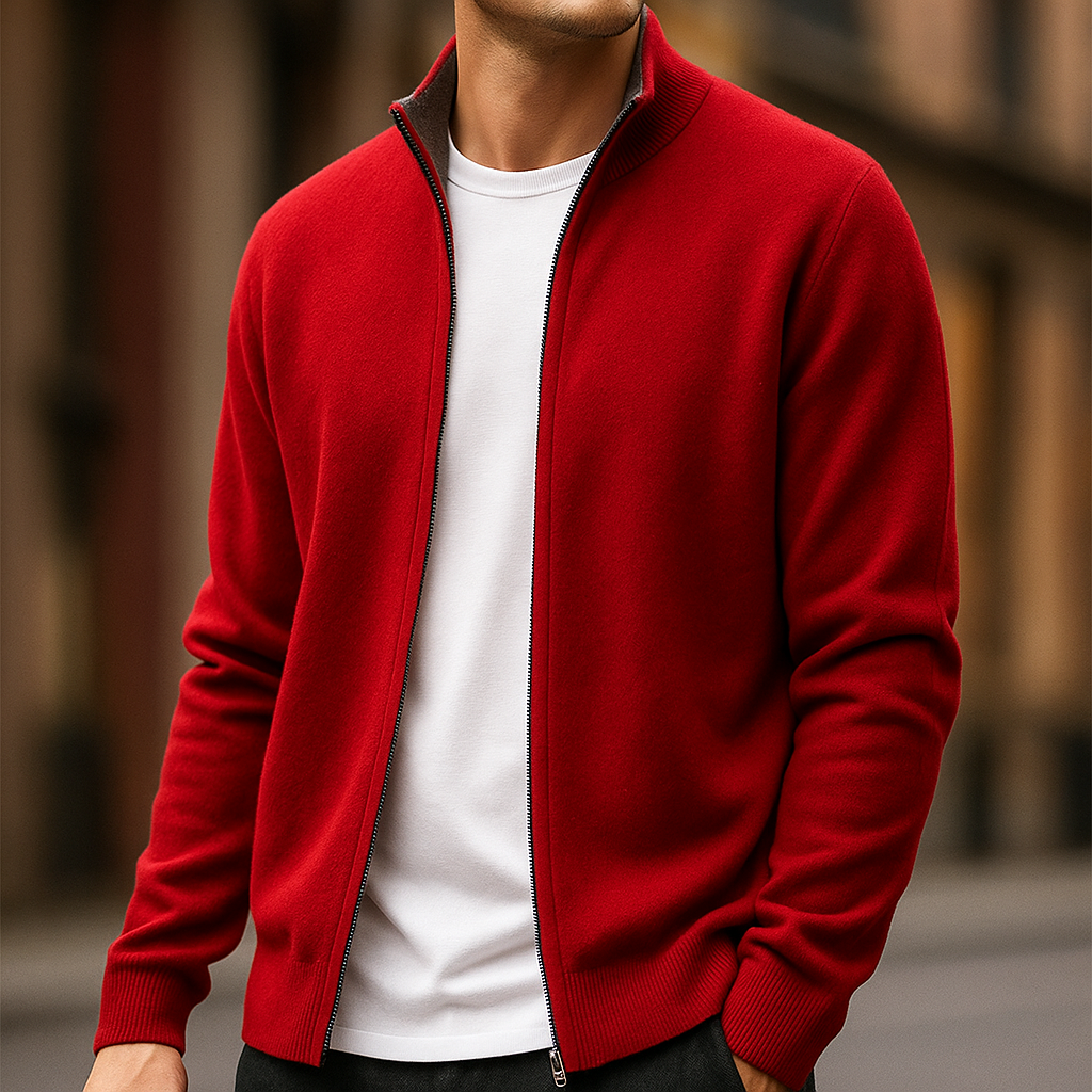 Homme Cardigan Maille Zippé