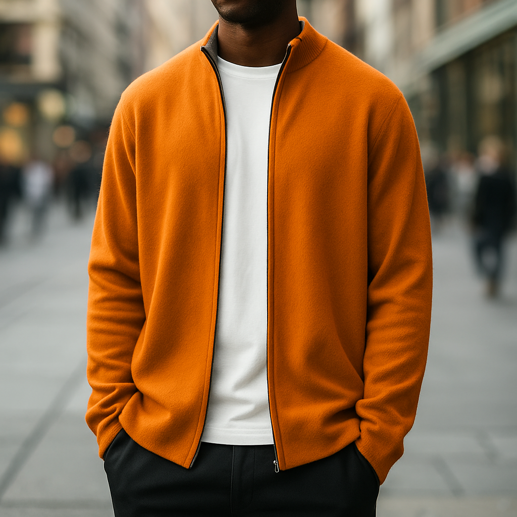 Homme Cardigan Maille Zippé