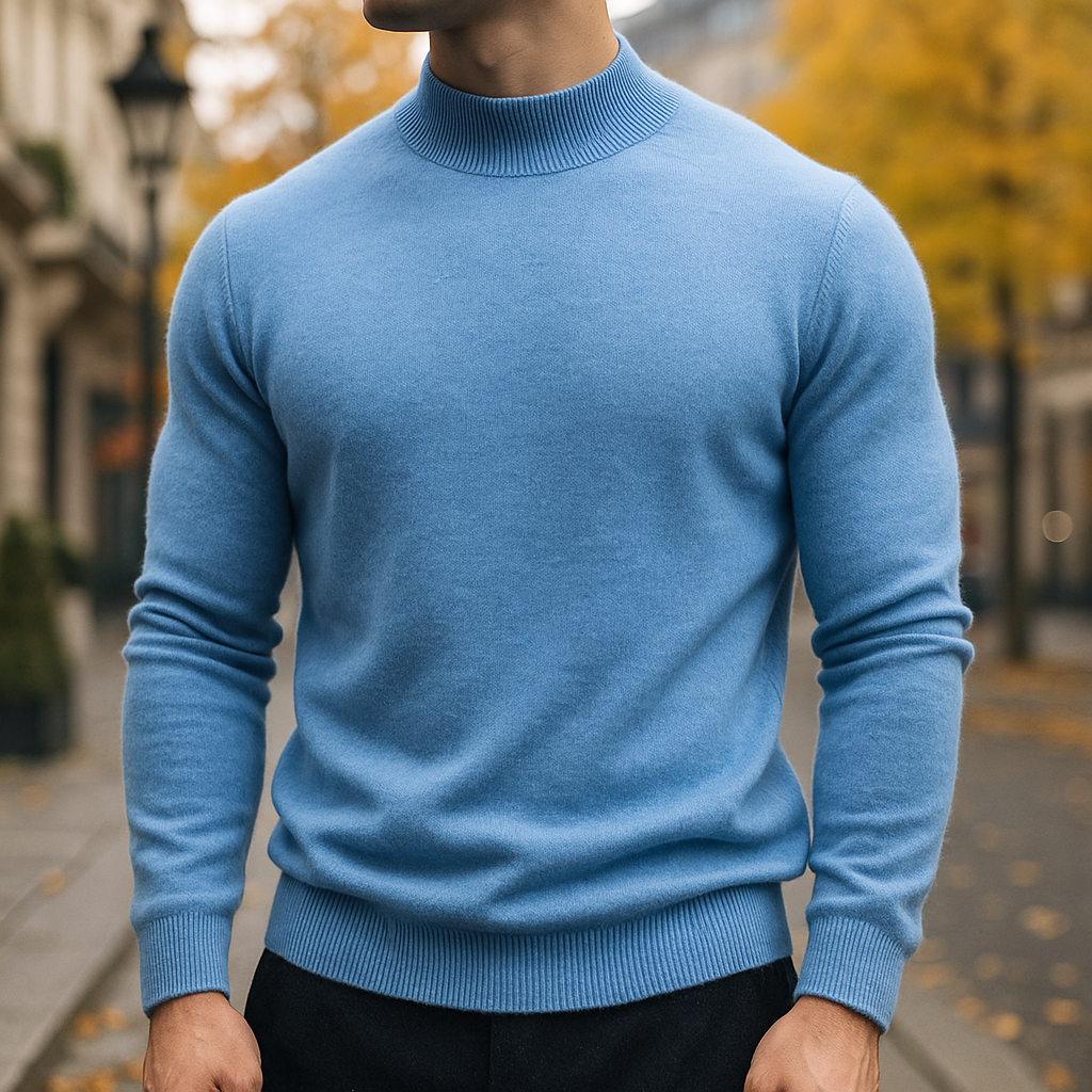 Homme Pull Col Montant
