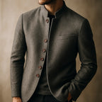 Veste Aspect Lainage Doublé Pour Homme