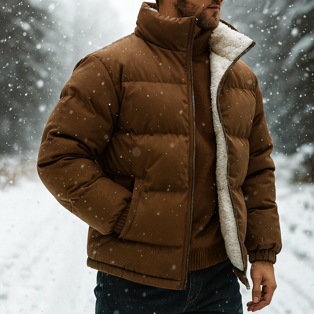 Doudoune Matelassé Fermeture Zippée Pour Homme