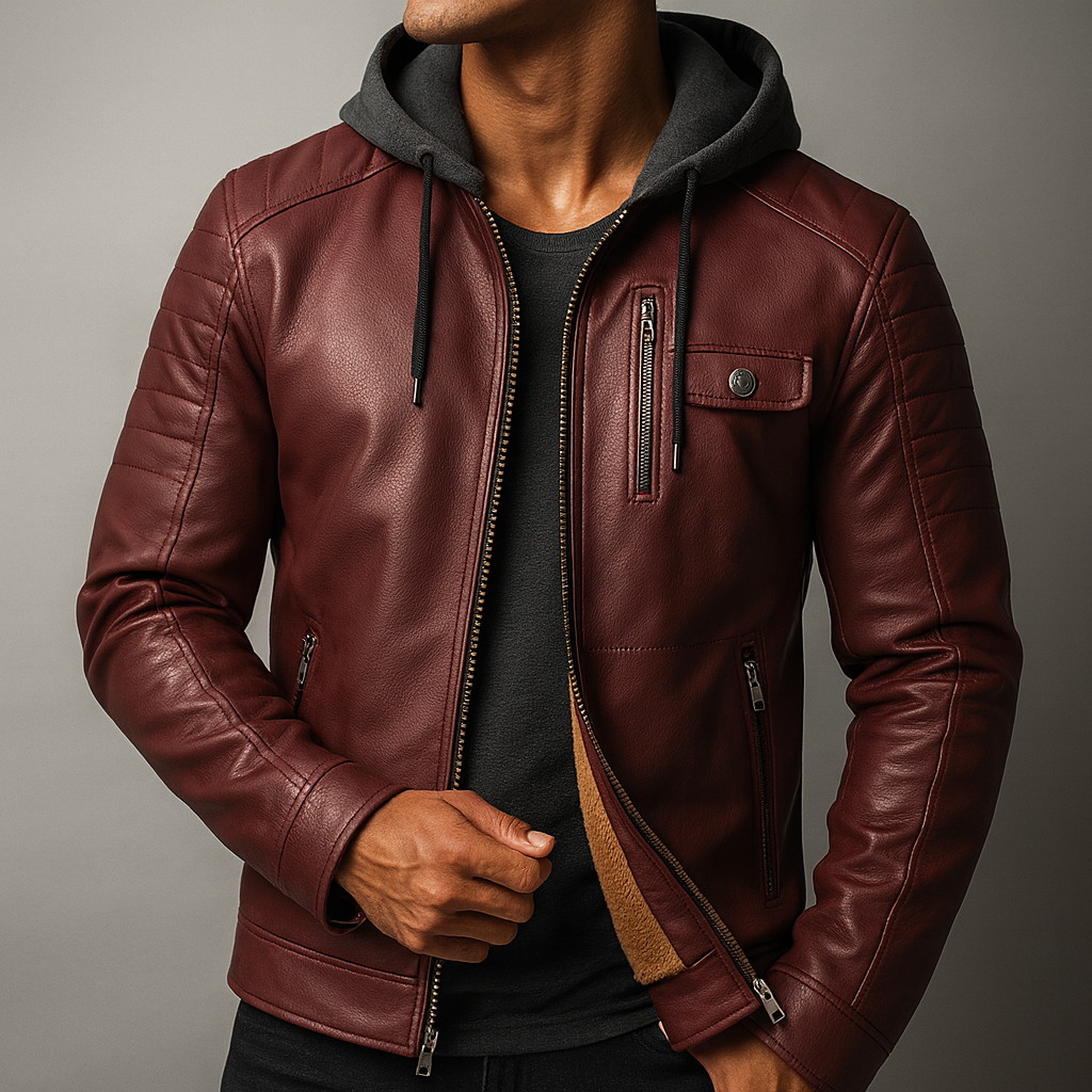 Veste à Capuche Doublé Pour Homme