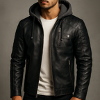Veste à Capuche Doublé Pour Homme
