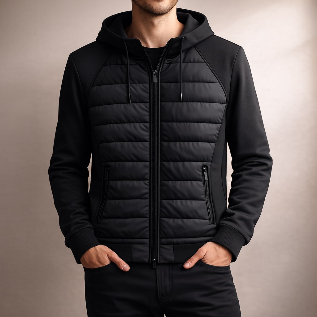 Homme Sweat Matelassé Capuche