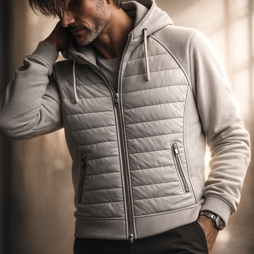 Homme Sweat Matelassé Capuche