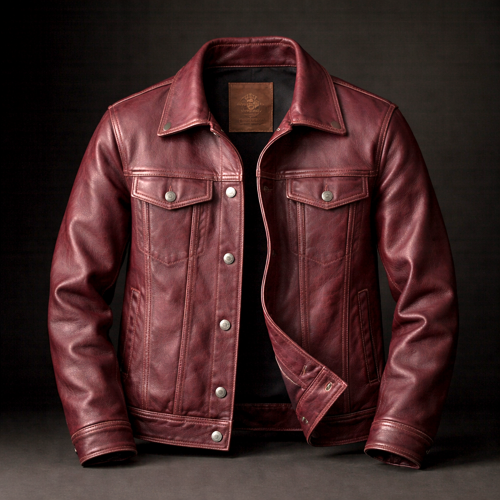 Homme Veste Trucker Boutonnée