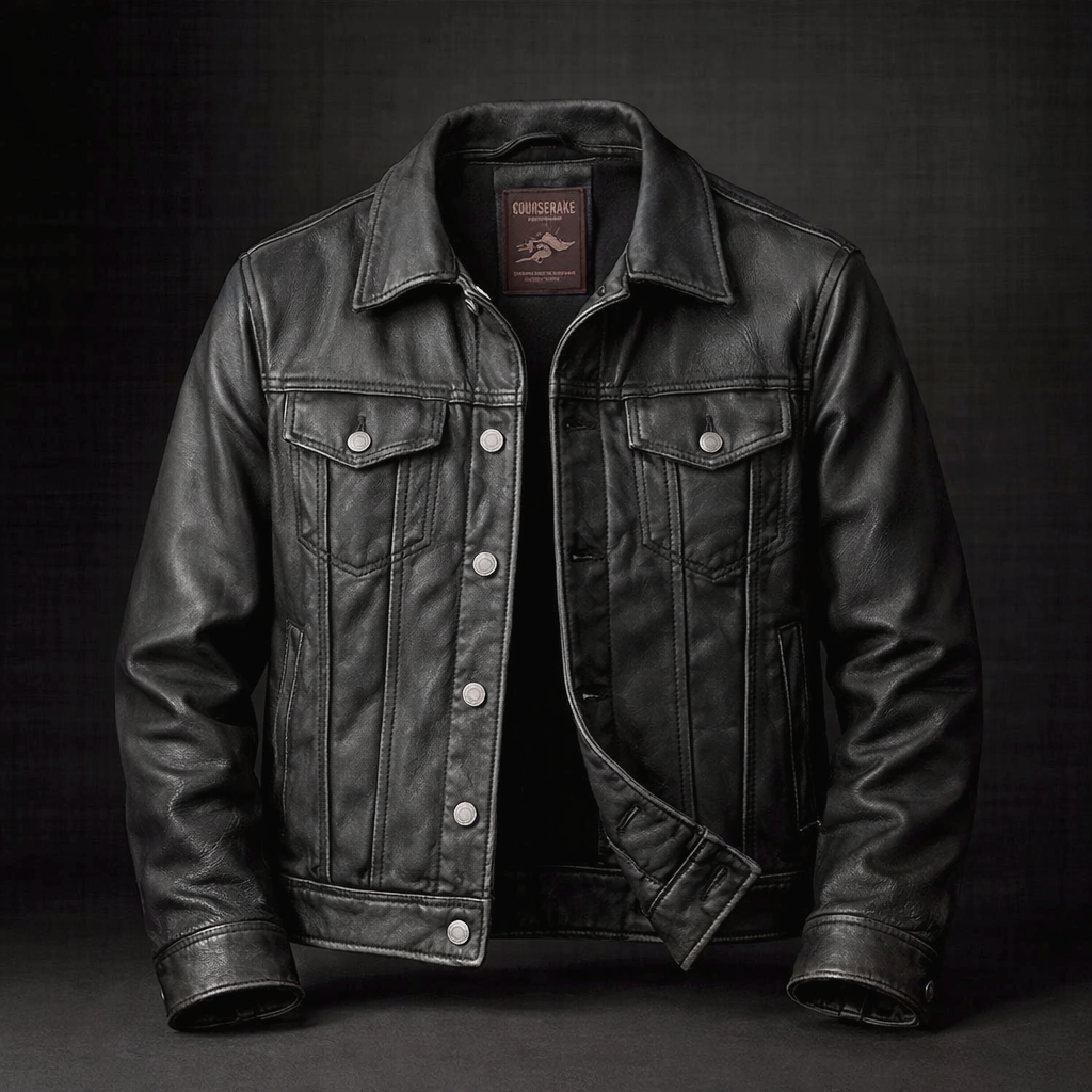 Homme Veste Trucker Boutonnée