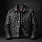 Homme Veste Trucker Boutonnée
