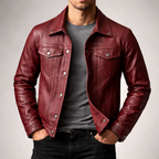 Homme Veste Trucker Boutonnée