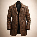 Homme Veste Aspect Cuir