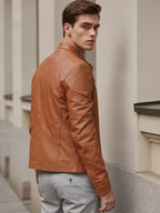 Veste Aspect Cuir Pour Homme