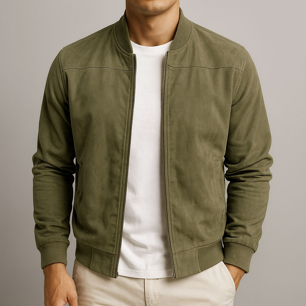 Veste Aspect Daim Pour Homme
