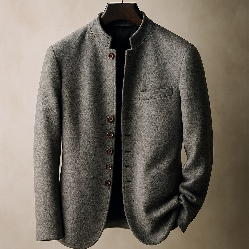 Veste Aspect Lainage Doublé Pour Homme