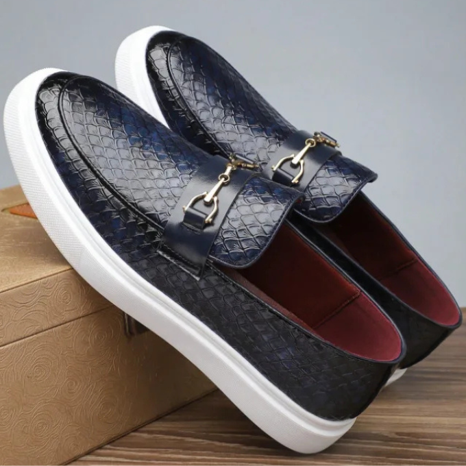 Mocassins Doublé Matière Texturée Pour Homme