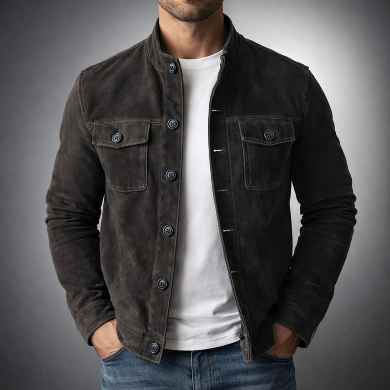 Veste Doublé Fermeture Boutonnée Pour Homme