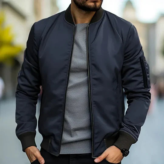 Homme Veste Bomber Zippée