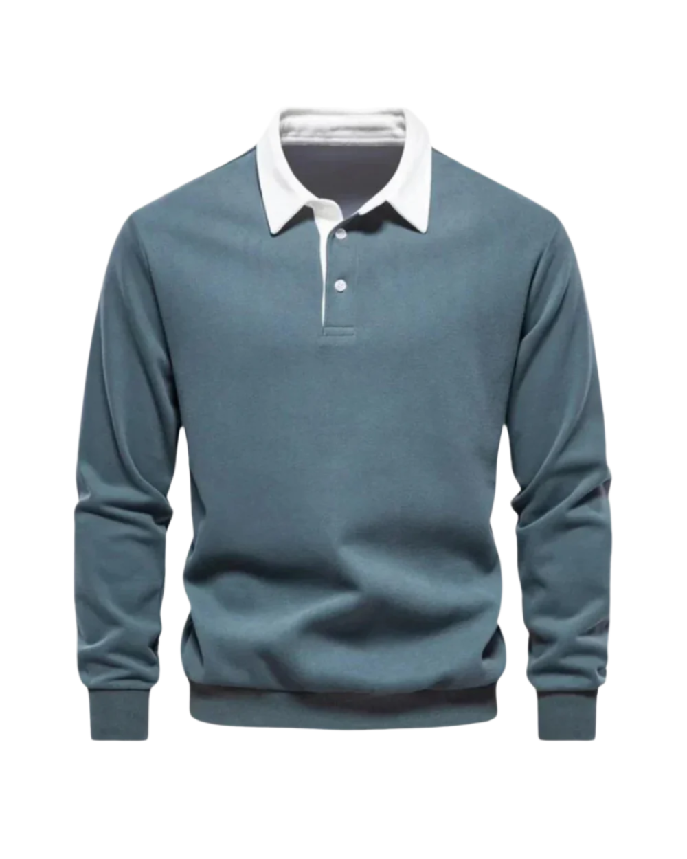 Pull Maille Côtelée Col Polo Pour Homme