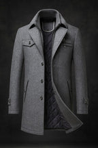 Homme Manteau Laine Matelassé