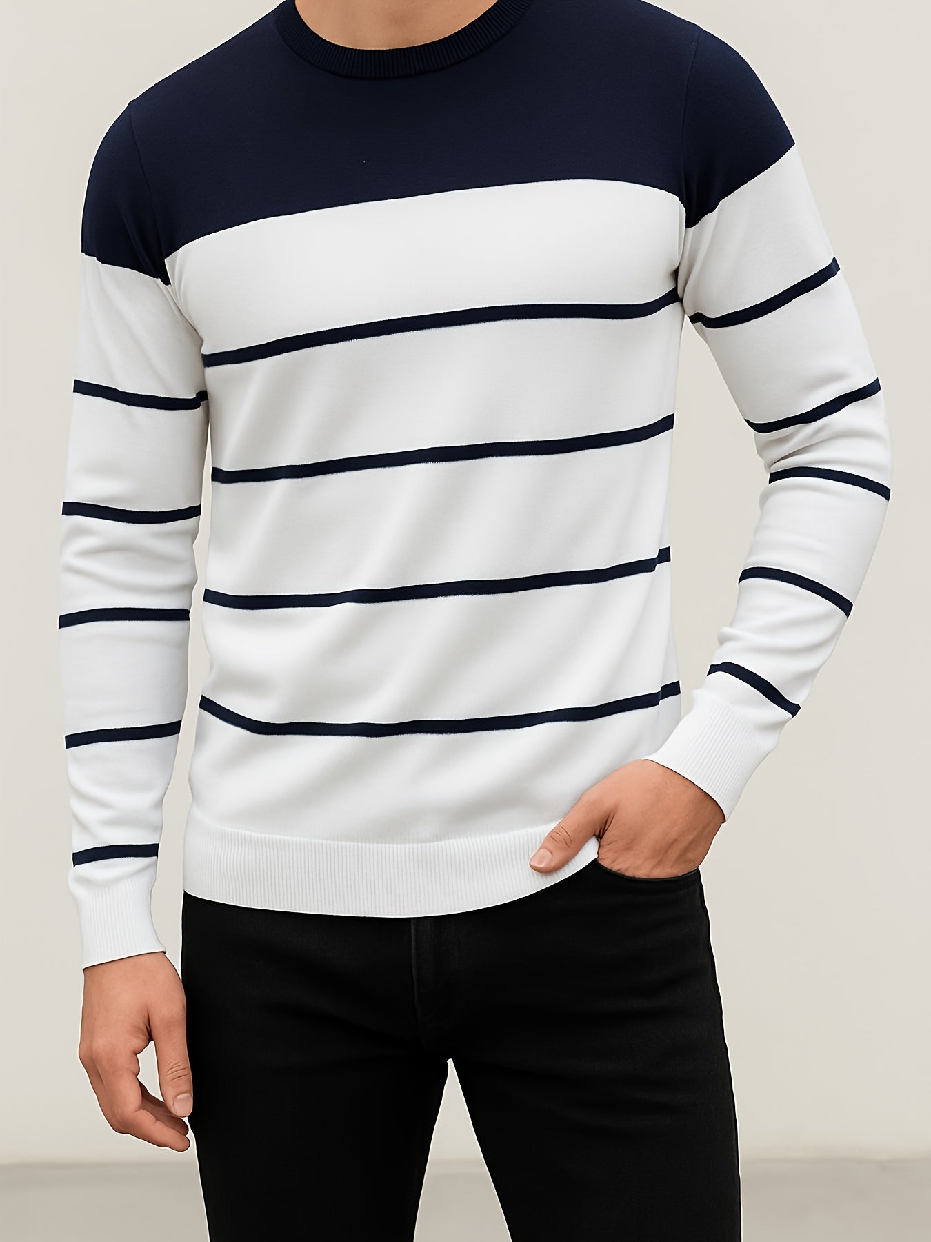 Pull Matière Stretch Pour Homme