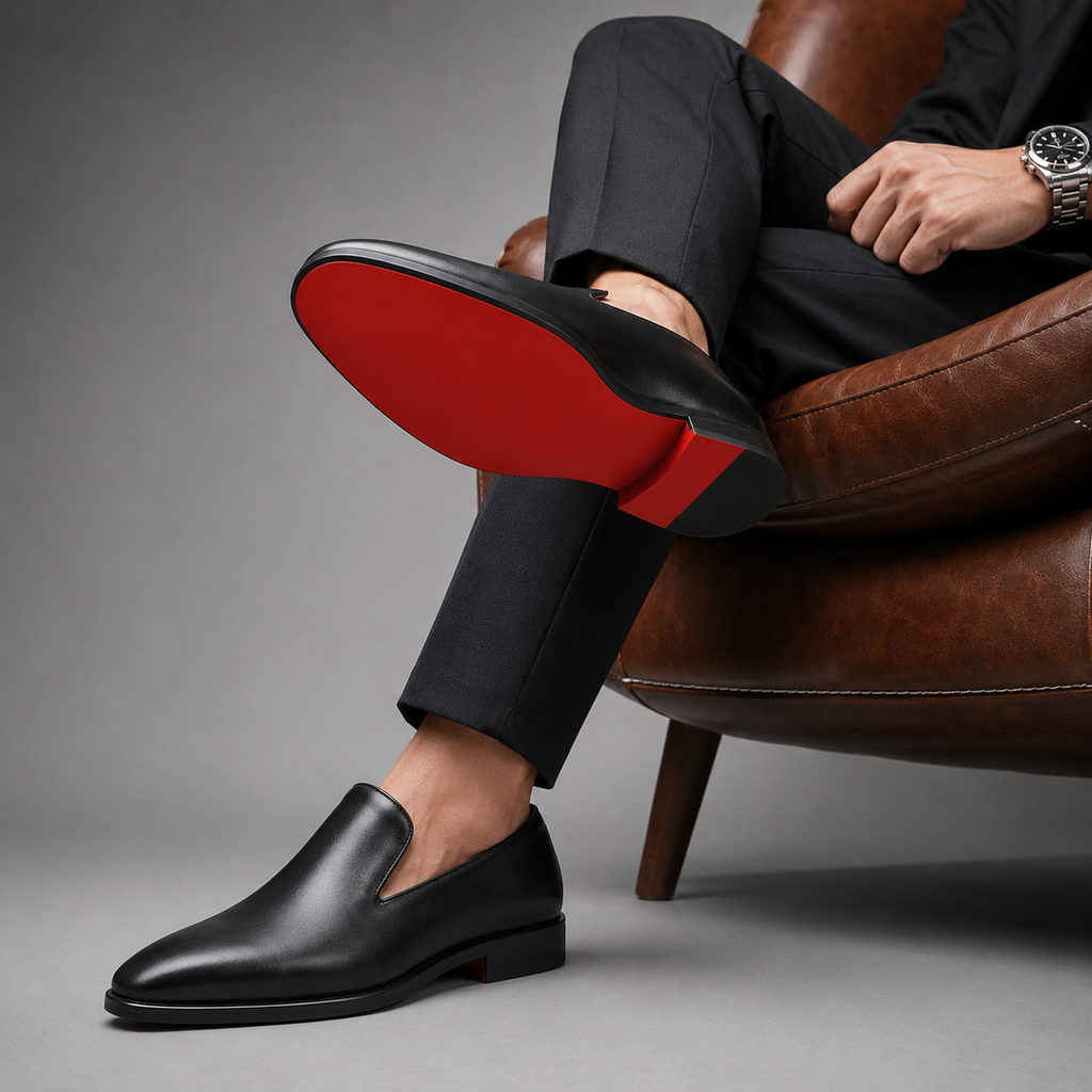 Homme Mocassins Aspect Cuir