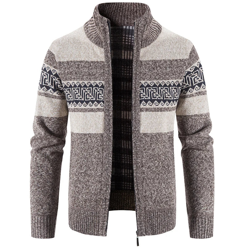 Homme Veste Maille Zippée
