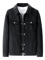 Veste Boutons Pression Poches Multiples Poche Poitrine Manches Longues Pour Homme